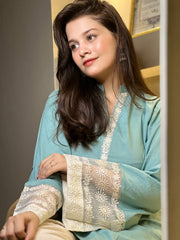 Urban Cut Stitched 2 Piece Cotton Embroidred Co- Ord Set with Salwar