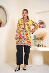 Gulbahar By Arha Eman Stitched Summer Suit-Daffodil Dreams – Yellow Co ord
