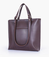 RTW Creation - Dark brown double-handle tote bag