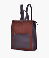 RTW Creation - Dark brown suede adventure backpack