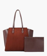 RTW Creation - Dark brown suede classic tote bag