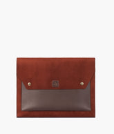 RTW Creation - Dark brown suede laptop sleeve 17