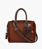 RTW Creation - Dark brown suede mini bowling bag