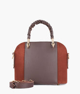 RTW Creation - Dark brown suede small evening bag