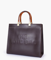 RTW Creation - Dark brown signature tote bag