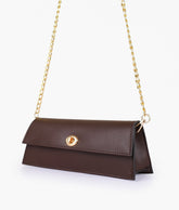RTW Creation - Dark brown elongated clutch bag