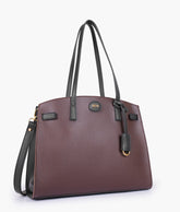 RTW Creation - Dark brown with black robinson satchel bag