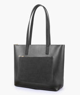 RTW Creation - Black front pocket tote bag