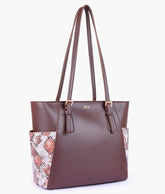 RTW Creation - Dark brown double pocket tote