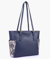 RTW Creation - Blue double pocket tote