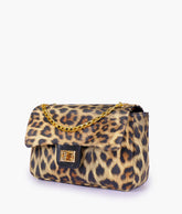 RTW Creation - Beige printed mini bag with chain