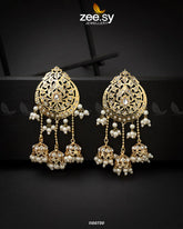 EARRINGS-0407 Pearl - Zeesy Jewellery