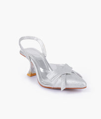 RTW Creation - Elegant silver slingback
