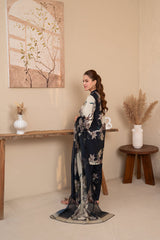 Aqs N Man Stitched 3 Piece Summer Collection'2025-Floral Whisper | AM-030