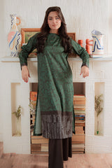 The Abstract Affair By Qariney Stitched 2 Piece Winter Collection'2024-Green On Green