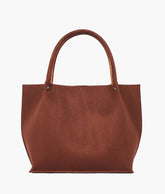 RTW Creation - Horse brown suede tote bag