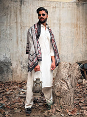 Tng By MD Mens Stole Collection-Chahat Stole Grey