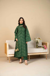 Tiraz Stitched 3 Piece Summer Suit-Kashaf