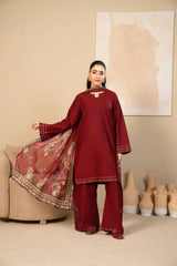 Tiraz Stitched 3 Piece Summer Suit-Liyana
