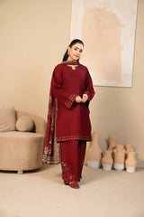 Tiraz Stitched 3 Piece Summer Suit-Liyana