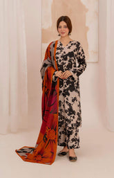 Feathers Unstitched Winter Arrivals Suit-KORALIS-FT587