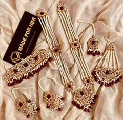 Made For Her-Bridal Choker / Malaa Set - 3 Stone - LA020