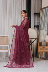 Dressline Semi Stitched 5 Pc Luxury Emb Organza Collection