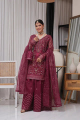 Dressline Semi Stitched 5 Pc Luxury Emb Organza Collection