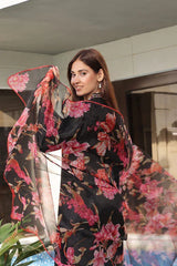 Dressline 3 Piece Fancy Emb Chikankari Net Collection