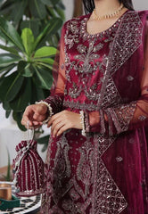 Dressline Semi Stitched 3 Pc Luxury Emb Net Collection