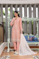 Dressline Semi Stitched 3 Pcs Emb Luxury Chiffon Collection
