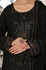 Dressline Semi Stitched 3 Pcs Emb Luxury Chiffon Collection