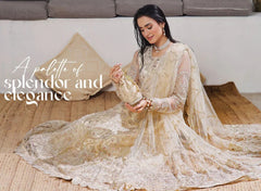 Dressline Semi Stitched 3 Pc Luxury Emb Net Collection