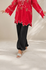 Urban Cut Black Balloon Shalwar Premium Soft Fabric-T0290