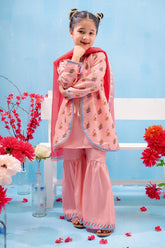 Discover Cotton Silk Printed 3 Pc Suit for kids girls???soft, stylish, and colorful.