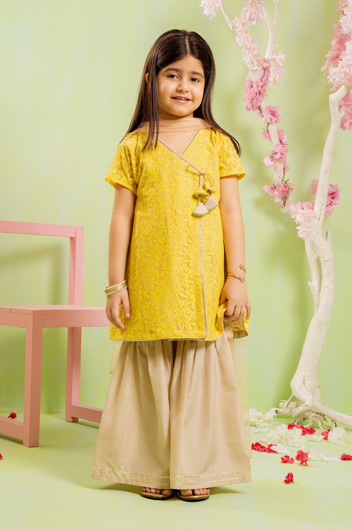 Discover elegant Net 3 Pc Suits for kids at Ochre???trendy, comfortable, and affordable kids' clothing online in Pakistan.