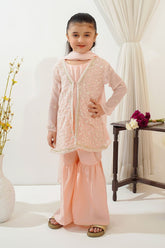 Shop the Chiffon Embroidered 3 Pc Suit, a stylish kids party wear dress perfect for weddings