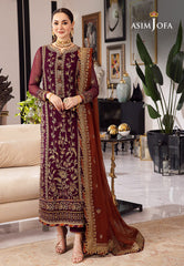 Asim Jofa Rang e Noor Ajrn-23 Embroidered Chiffon 3 Pcs