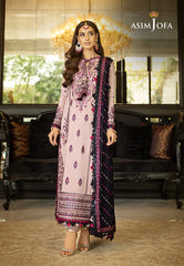 Asim Jofa Rang e Noor Ajrn-20 Embroidered Lawn Silk 3 Pcs