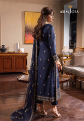 Asim Jofa Rang e Noor Ajrn-16 Embroidered Lawn Silk 3 Pcs