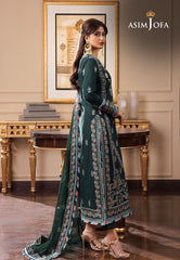 Asim Jofa Rang e Noor Ajrn-27 Embroidered Lawn Silk 3 Pcs