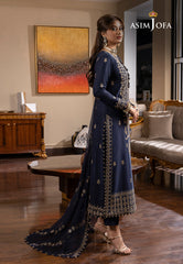Asim Jofa Rang e Noor Ajrn-16 Embroidered Lawn Silk 3 Pcs