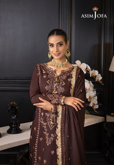 Asim Jofa Rang e Noor Ajrn-29 Embroidered Lawn Silk 3 Pcs