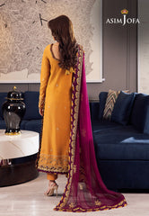 Asim Jofa Rang e Noor Ajrn-05 Embroidered Lawn Silk 3 Pcs