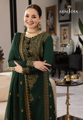Asim Jofa Designers Limited Edition Ajrnd-18 Embroidered Lawn Silk 3 Pcs