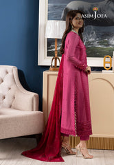 Asim Jofa Rang e Noor Ajrn-15 Embroidered Lawn Silk 3 Pcs