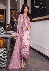 Asim Jofa Rang e Noor Ajrn-03 Embroidered Paper Cotton 3 Pcs