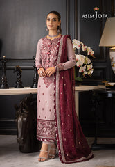 Asim Jofa Rang e Noor Ajrn-06 Embroidered Lawn Silk 3 Pcs