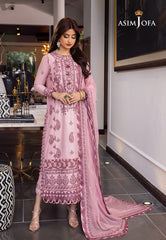 Asim Jofa Rang e Noor Ajrn-03 Embroidered Paper Cotton 3 Pcs