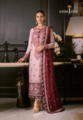 Asim Jofa Rang e Noor Ajrn-06 Embroidered Lawn Silk 3 Pcs